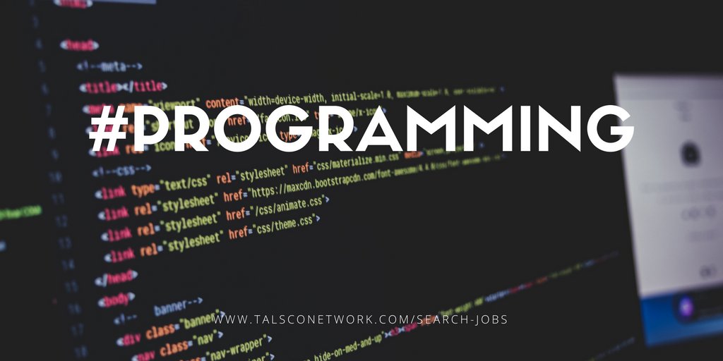 TalscoNetwork's tweet image. [Software Development] Our clients are looking for the best of the best. #programmingjob #webdevelopment bit.ly/2gwTQFc