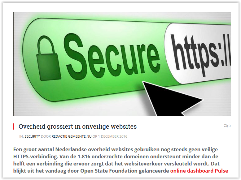 WIM 2.0 dwingt HTTPS collectief af voor alle deelnemende gemeenten