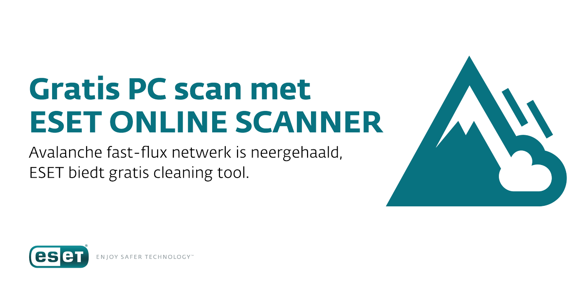 esetNL's tweet image. #Avalanche #fastflux #botnet is down! Scan jouw PC gratis met de #ESET Online Scanner: bit.ly/ESETOnlineScan…