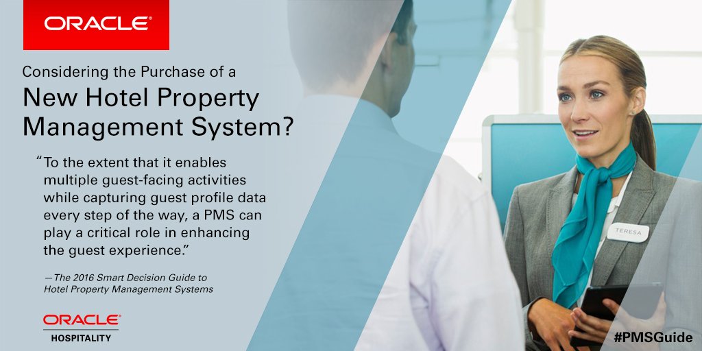 OracleHosp's tweet photo. Purchasing a hotel property management system is a big decision. Our 2016 #PMSGuide can help: https://t.co/LGMm1D9bVk https://t.co/DOUPTpBGwc