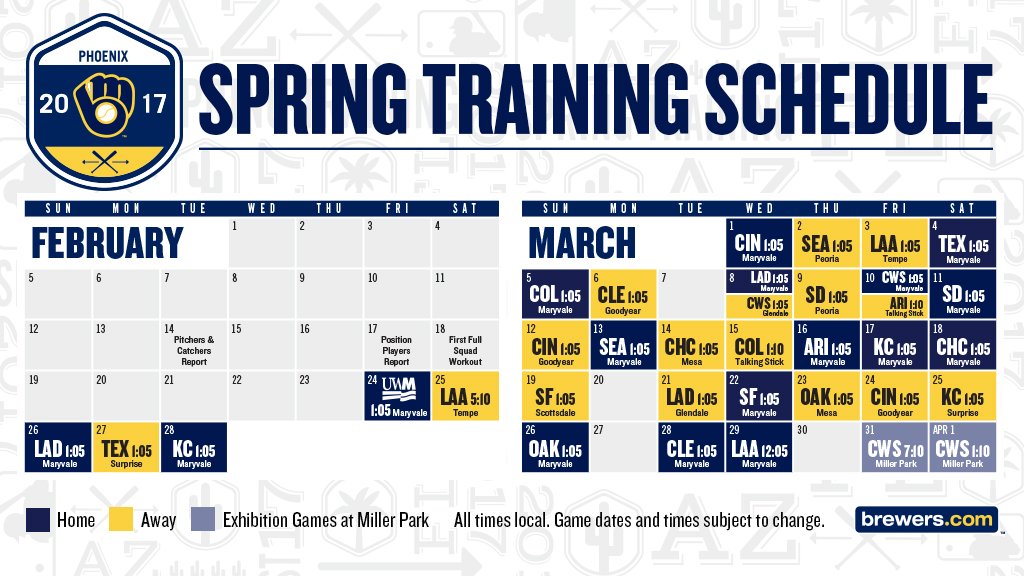 #Brewers Spring Training tickets go on sale Monday!  #ThinkSpring #CactusCrew brewers.mlblogs.com/brewers-spring… https://t.co/ckMBeor7pk