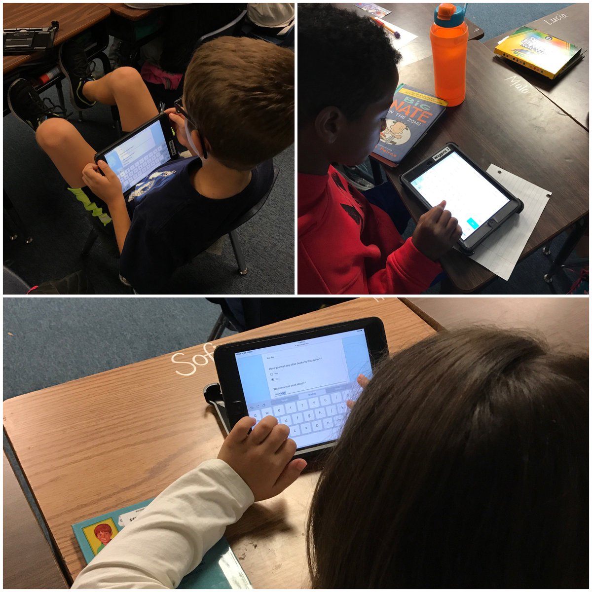 EricaWiggins617's tweet photo. My 3rd graders are excited to share their love of reading with each other! #BookBabbles @LIBRARIESinRISD @donalynbooks https://t.co/xnUzaYOrAV