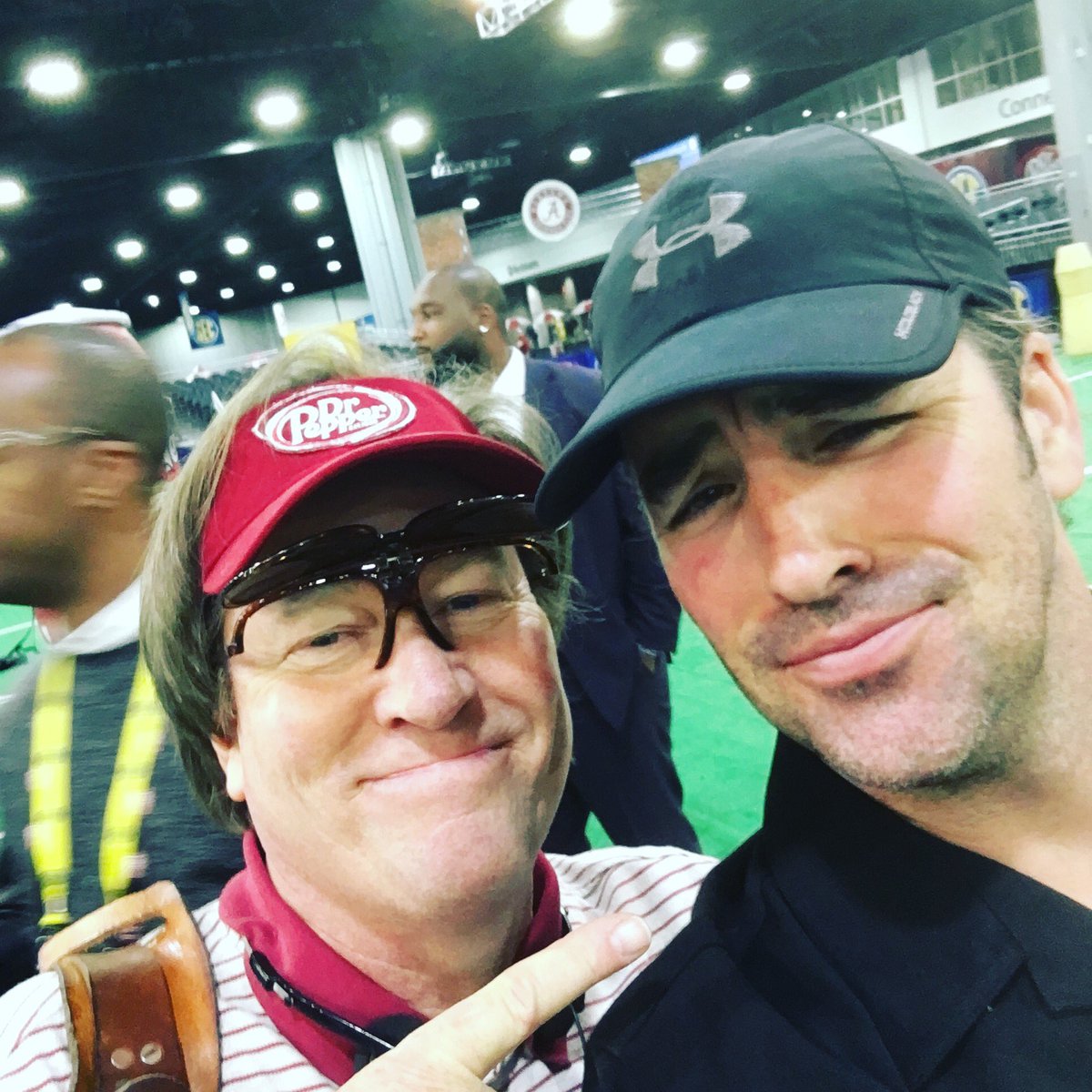 SECNationBus's tweet image. Annual #Selfie with Larry. #SECChamp25 @drpepper #SECNation