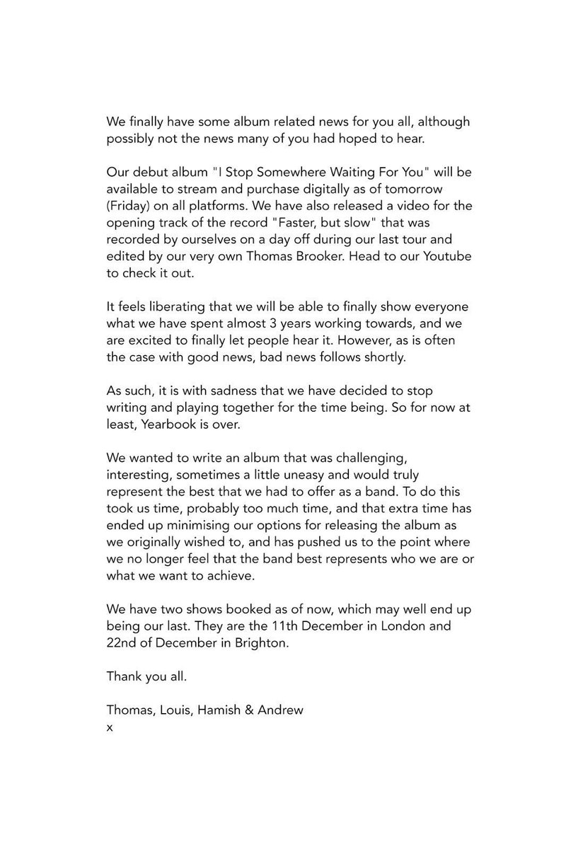 This just sucks so bad. 
<a href="/Yearbookband/">Y E A R B O O K</a> should have been enormous. I'm gutted.