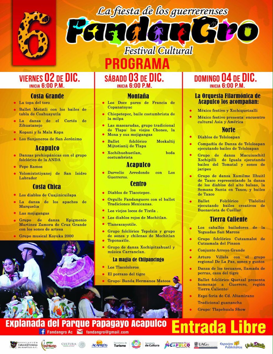 hbdaoficial's tweet photo. No te pierdas todas las actividades !! @FandangroAC La Fiesta de los Guerrerenses #Fandangro2016 https://t.co/kr3HN9qUtn