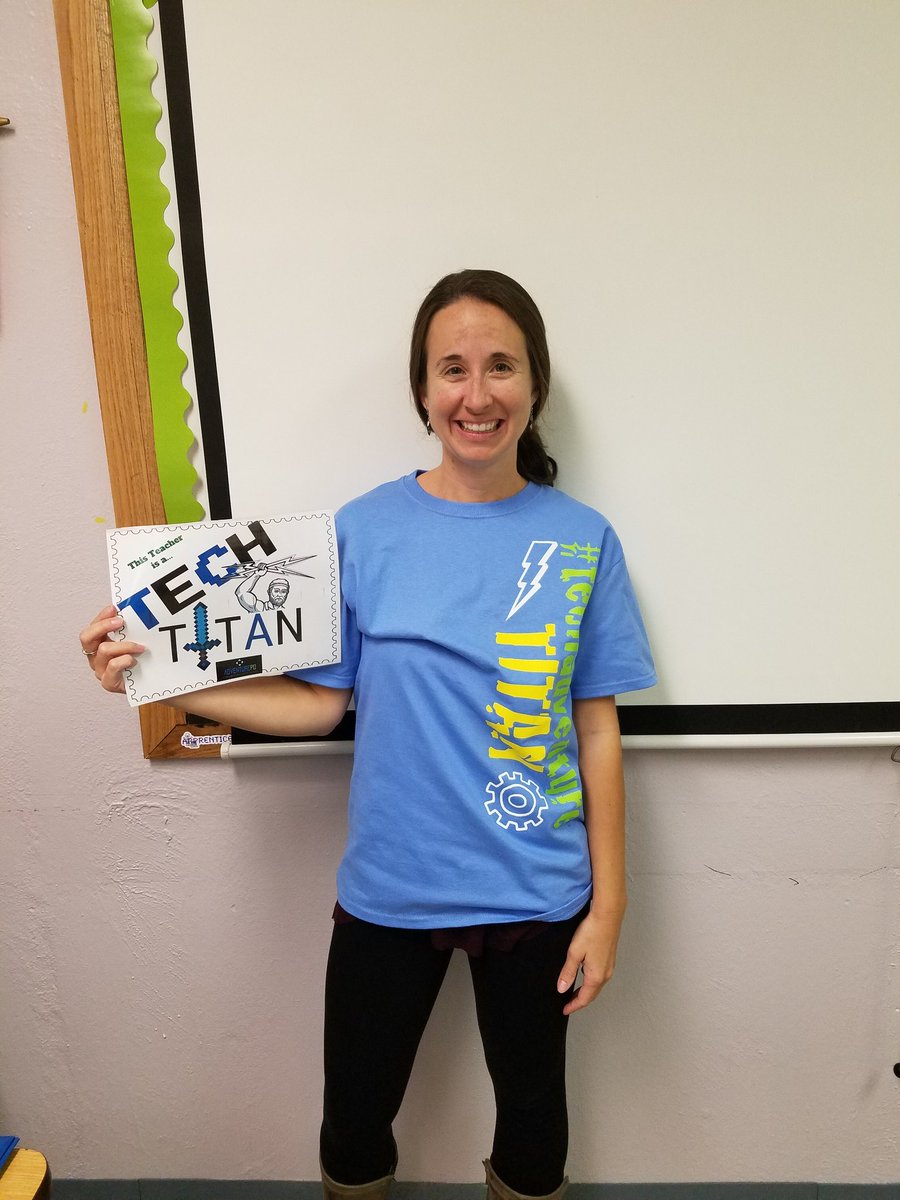 awisemannc's tweet photo. Congrats @mrs_culinary, the first to reach Level 2 #techtitan status in #AdventurePD Congrats! @MHSTitans she won a nice T-shirt too! #60pt https://t.co/6CijO3v2JS