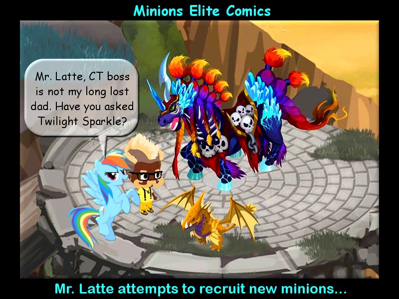 IceniRaspberry's tweet photo. @battlecamp EpicMrLatte is recruiting new minions for Minions Elite and Rainbow Dash PvPing with team Penguin. https://t.co/K8Shvlrsb2
