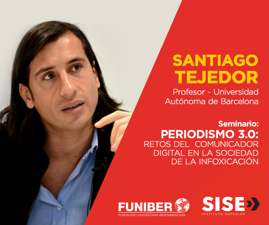 institutosise's tweet photo. @santiagotejedor profesor e investigador de la @UAB_info nos acompañará el lunes 5 con un seminario exclusivo para nuestros alumnos #FUNICON https://t.co/kEYiyGtM1r
