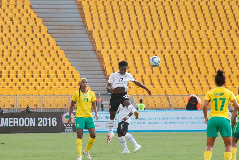 ghanafaofficial's tweet image. 📷 Nice images from Black Queens' third place win over South Africa in Yaoundé today.  🇬🇭 1-0 🇿🇦 #AWCON2016

#GoGhana #BlackQueens