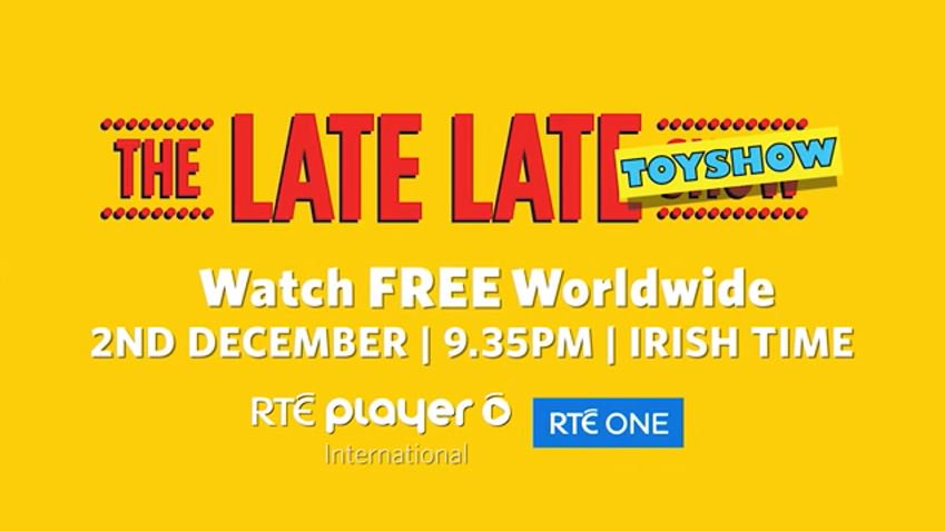 IrelandEmbUSA's tweet photo. You can catch tonight's Late Late Toy Show live from anywhere in the world, thanks to @RTEPlayerInt! https://t.co/SjZ3TDZfoK https://t.co/TrMH6YwON0