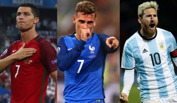 #Deportes 
Los mejores del planeta <a href="/TeamMessi/">Team Messi</a>  <a href="/Cristiano/">Cristiano Ronaldo</a> y <a href="/AntoGriezmann/">Antoine Griezmann</a>  Losfuertes.mx/nota/26537/