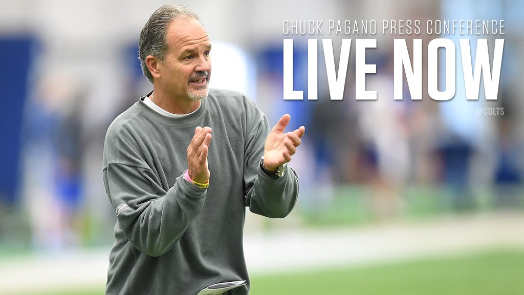 Coach Pagano is live at the podium: colts.com/live https://t.co/io6IKuEO70