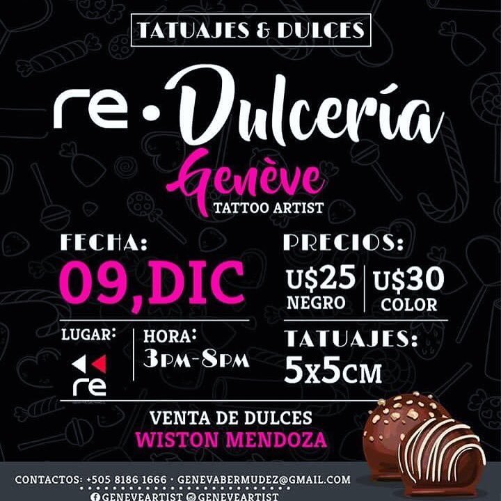 REManagua's tweet photo. La perfecta combinación, la cita es este viernes 9 de dic. De 3:00 a 8:00! Súper ambiente, rica comida y tattoos🎶😎❤️ No se lo pueden perder. https://t.co/C9yD8FaLXb