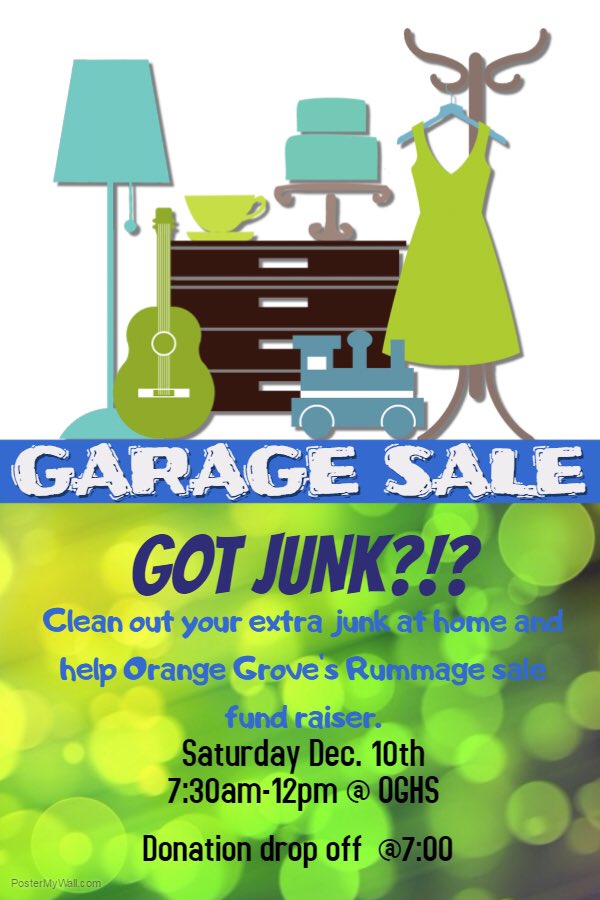 Change to garage sale schedule, only on the 10th. This Saturday has been canceled