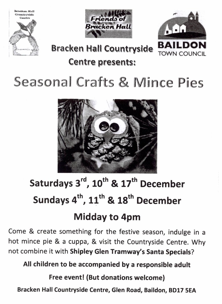Feeling crafty? Bracken Hall Countryside Centre has afternoon craft sessions for the next three weekends...