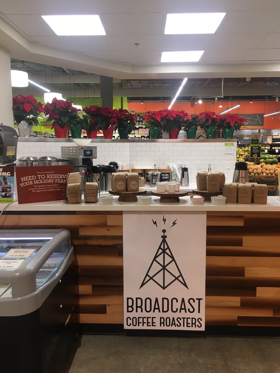 BroadcastCoffee's tweet photo. We're crashing the Solutions Desk at @newseasons in Mercer Island again! Come say howdy. #coffee #mercerisland #broadcastme https://t.co/cOlTb54CbO