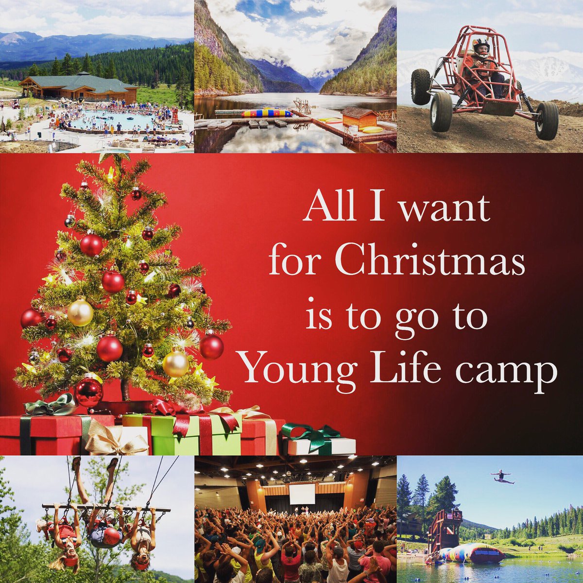YoungLifeLeader's tweet image. All I want for Christmas is to go to Young Life camp!