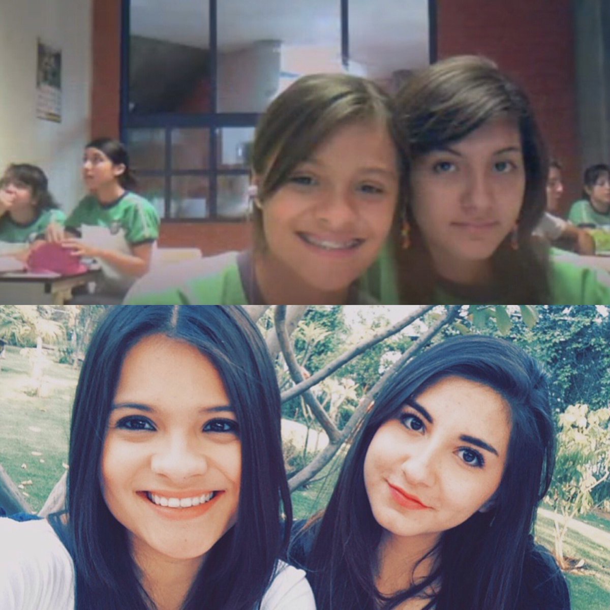 JessieePink's tweet photo. Solo porque es cumpleaños de mi mejor amiga puedo humillarla (humillarme too) vía twitter. #pubertyhitsonushard #9yearsback @itsLesliee https://t.co/WtjHRaDfRe