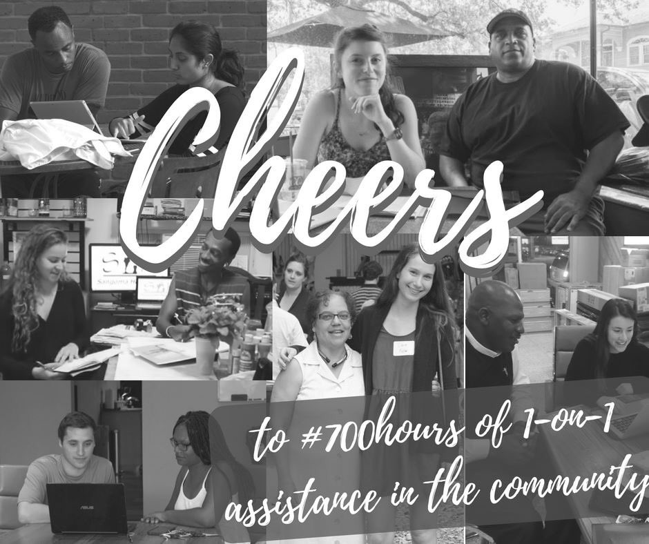aleguzman's tweet photo. Join us Dec.7th to celebrate that in 2016 @fund_17 invested #700hours on direct 1on1 assistance into the #NOLA Community? Cheers to that! https://t.co/3K7H2kTwMc