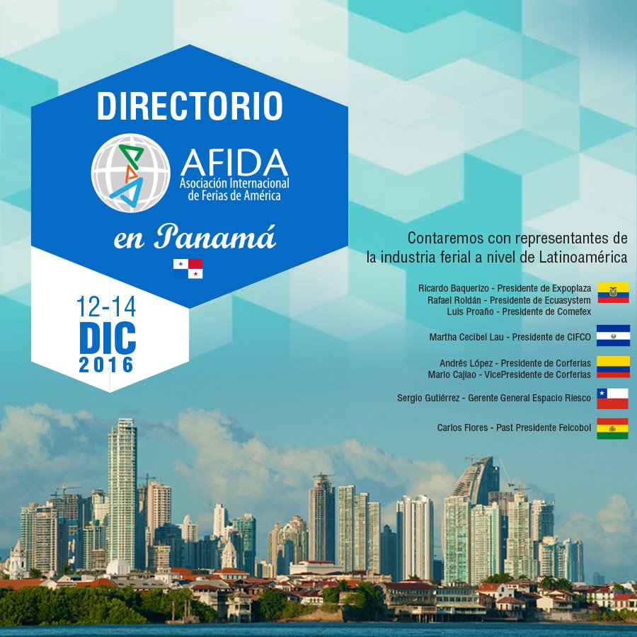 AFIDALatinAmeri's tweet image. Del 12 al 14 de Diciembre, el comité ejecutivo de #Afida realizará su viaje a #Panamá.
afida.org/visita-del-com…