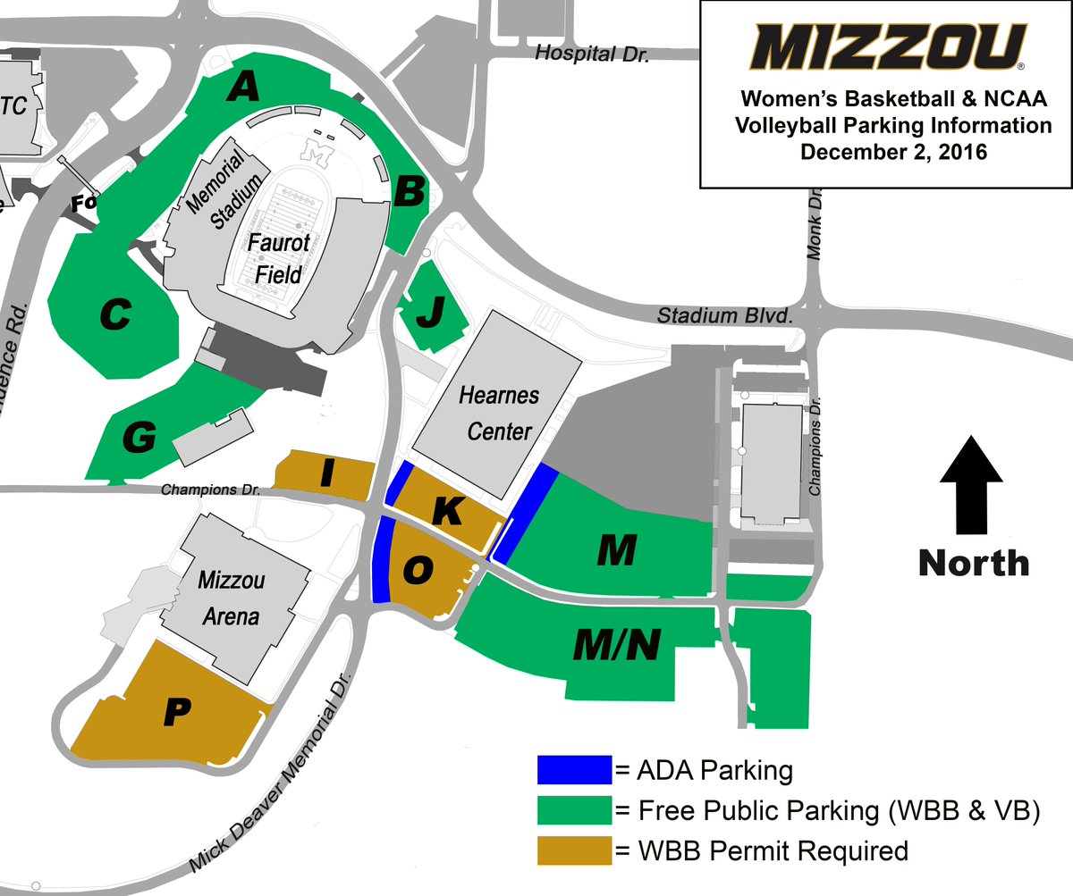 Mizzou Football Stadium Map
