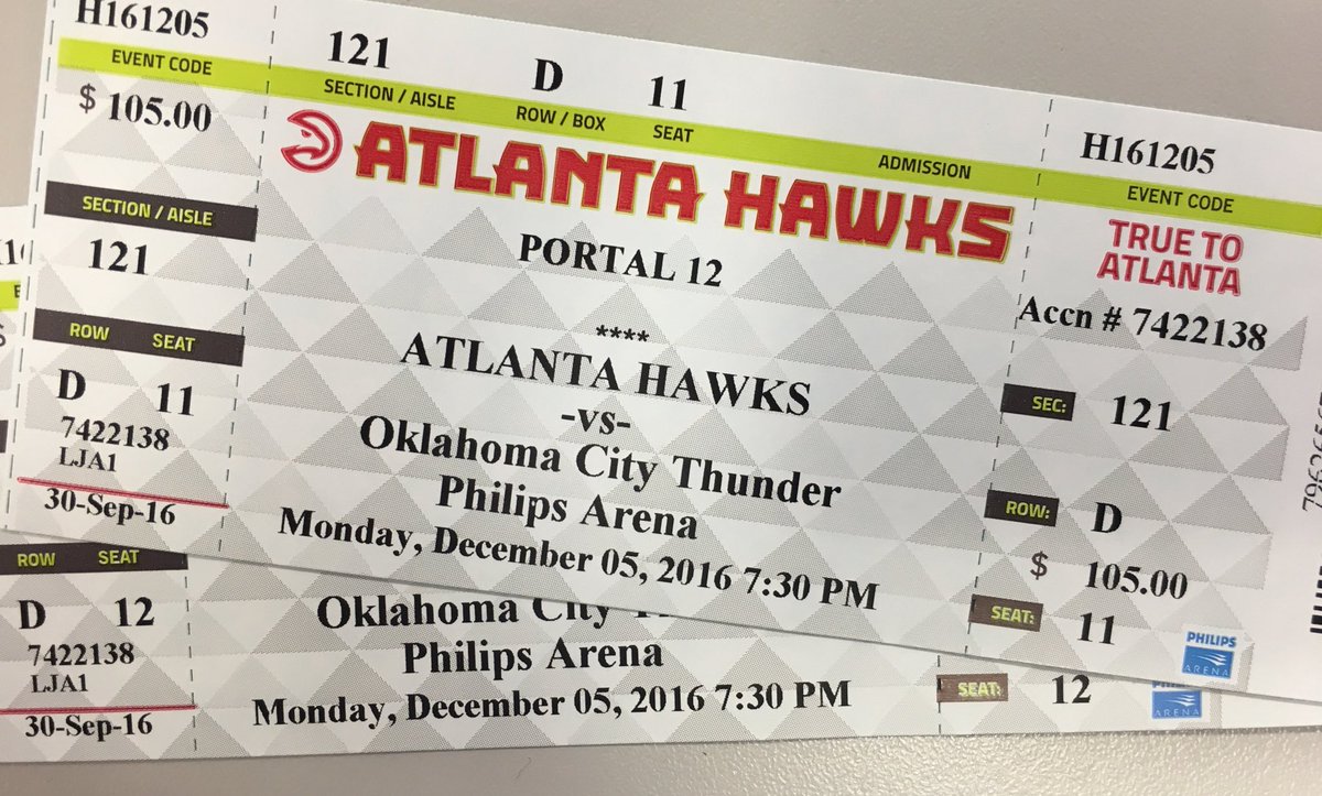 ATLHawks's tweet photo. Today's #FreebieFriday: Two tickets to Monday's game against the Thunder, courtesy of @budlight! RETWEET for your chance to win https://t.co/QPpwUgvLAh