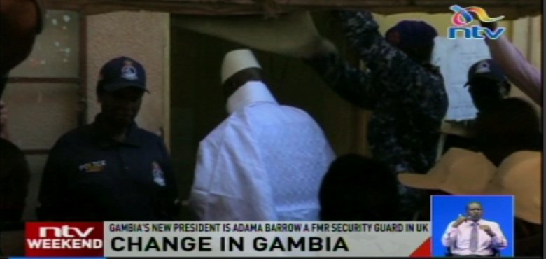 NTVnewsroom's tweet photo. Change in Gambia: Long serving president Yahyah Jammeh ousted by opposition #NTVWeekenedEdition @VickyRubadiri https://t.co/MkCMxO1MFm