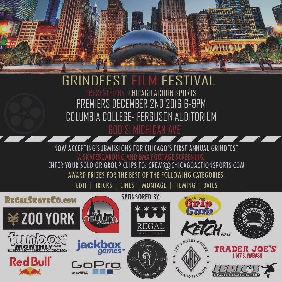 RegalHardwareCo's tweet photo. Tonight at 6pm. 600 S. Michigan Ave. Chicago, IL. #skateboarding #Bmx #RegalHardware https://t.co/bqEKQmoYH2