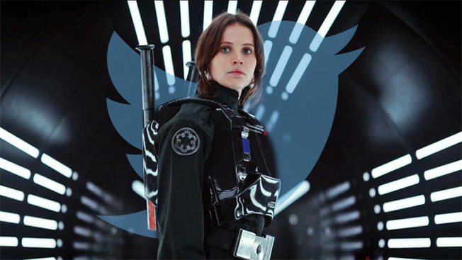 Adweek's tweet photo. The new Star Wars #RogueOne movie just added a healthy dose of Twitter marketing in theaters: https://t.co/pqHAAQMGRB https://t.co/CpA52aQ9Zs