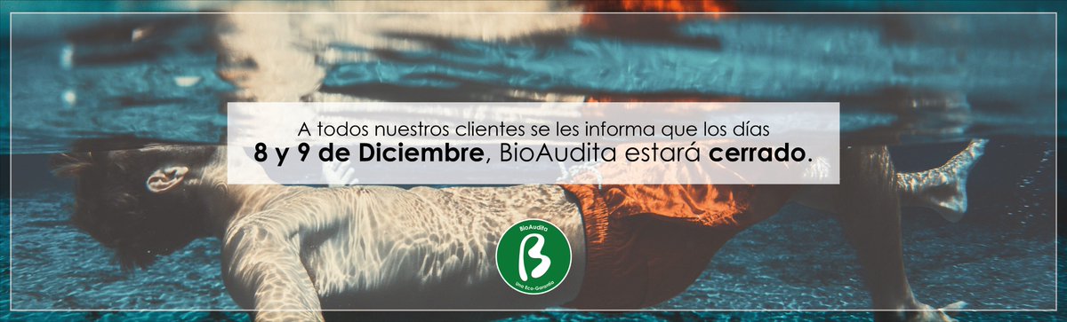 Bioaudita's tweet photo. #BioAudita informa
"Jueves 8 y Viernes 9 de Diciembre 2016, Oficina Cerrada" https://t.co/G6VvJdgMBg
