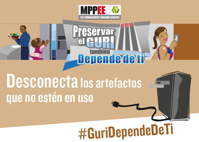 minenergia_ve's tweet photo. Desconecta los artefactos que no estén en uso #GuriDependeDeTi https://t.co/0Vn2fpYzn0