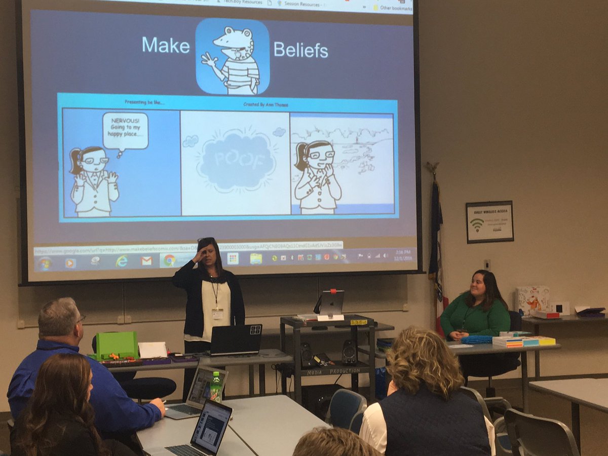 wellkcomm's tweet photo. Waterloo teachers sharing how their kids are creating. #267learntech https://t.co/B04Da62UNz