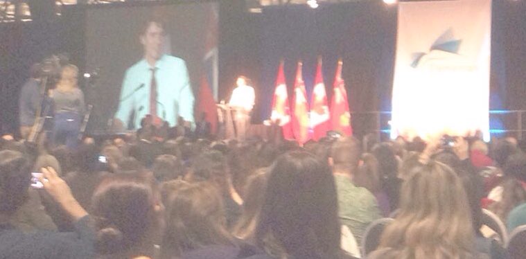 breeinkinder's tweet photo. Favourite quote:
"Damn right I'm a teacher!"
Thank you @JustinTrudeau and @ElemTeachersTO !
#FedDay2016 https://t.co/uf6SA4dvNO