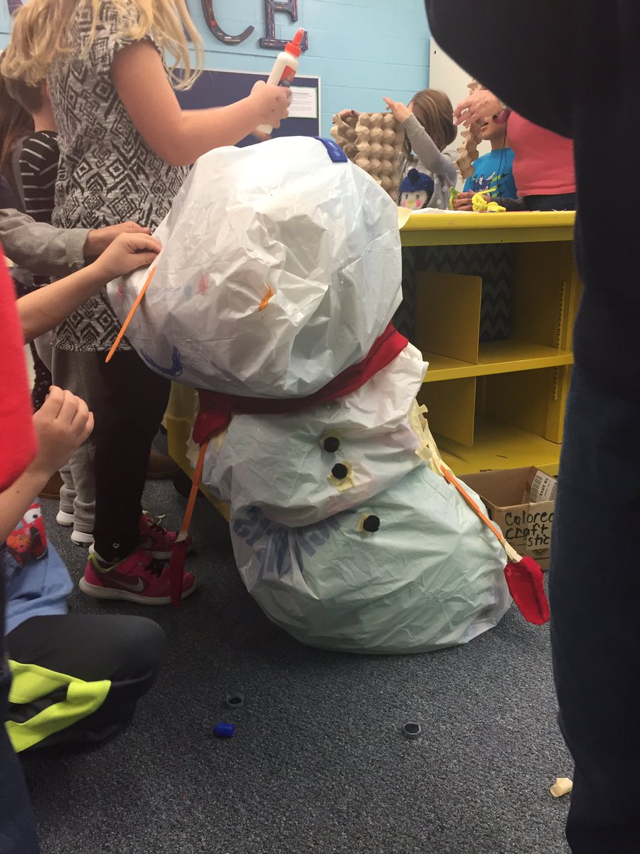 Who needs snow to make a snowman?  The <a href="/Ironia_Elem/">IroniaElemSchool</a> kindergarten students have the MakerSpace.