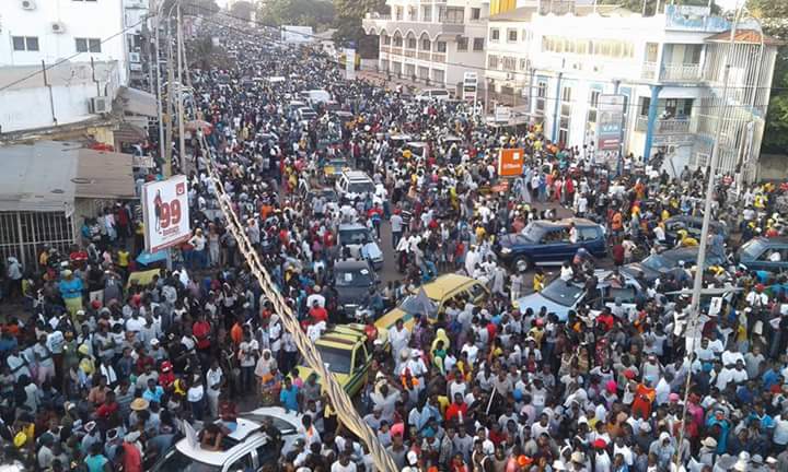 San_Camar's tweet photo. Post victory ambiance rocks streets of Banjul. #GambiaDecides @dwmnews_africa @mashanubian https://t.co/CGotc2evMV