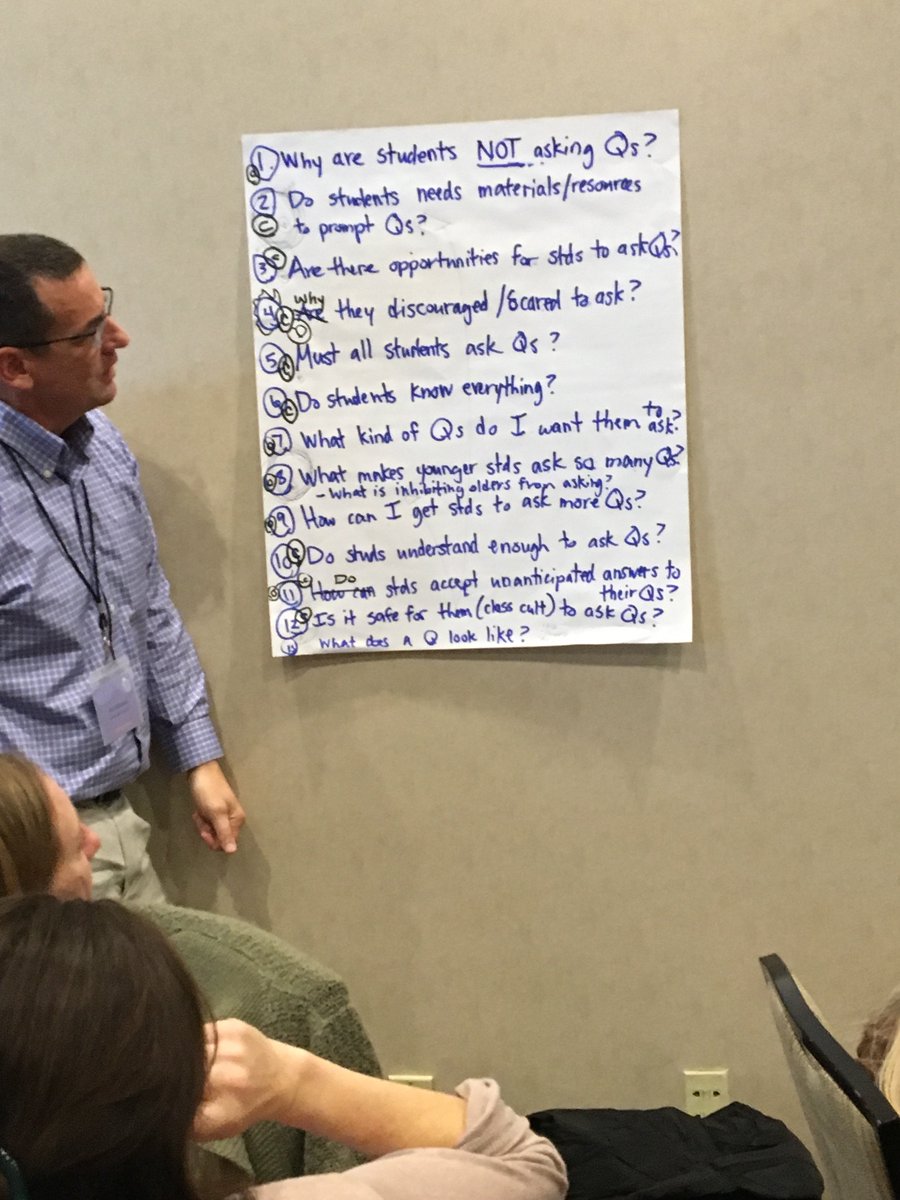 RightQuestion's tweet photo. "I see a lot of teachers asking closed ?s & expecting open answers" teachers working w #qft @ #fallforum2016 thnx @LuzSantana20 https://t.co/LNd5C5VEN0