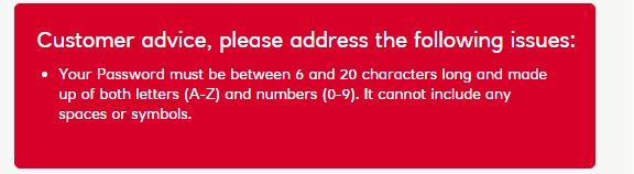leateds's tweet photo. What a terrible password policy, you should really be allowed special characters! https://t.co/PIyVEuGNFy