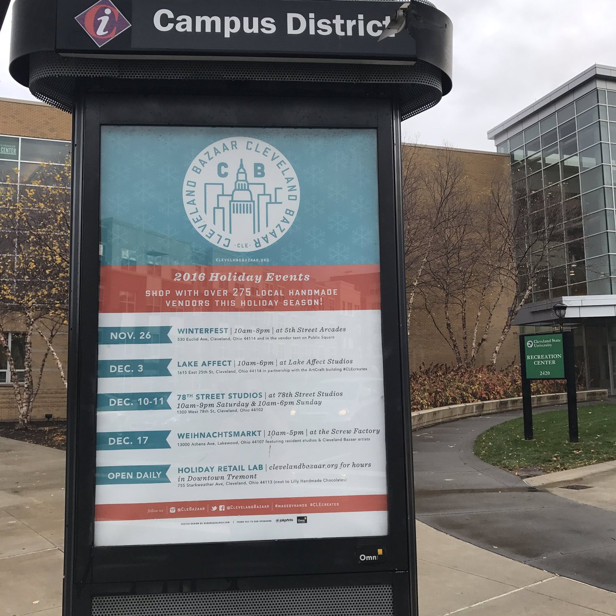 clevelandbazaar's tweet photo. Campus District / Superior Arts is the place to be tomorrow for #CLEcreates! See you at Lake Affect starting at 10! https://t.co/4rA33x3tEz