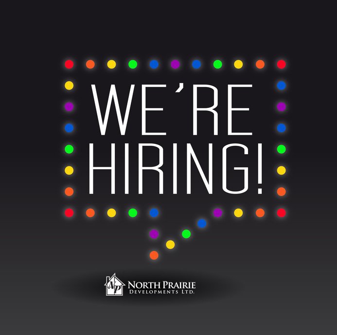 NorthPrairieDev's tweet image. Saskatoon! We are hiring! northprairiehomes.com/careers/career…  
This is a full time, permanent position with benefits.  Join our TEAM today!