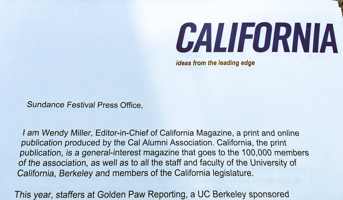 brennan_mac's tweet photo. @californiamag @Cal  Just picked up our Sundance 2017 Press Credentials! @bfilmfriends Golden Paw Pros we are on our way!!! https://t.co/oDKsxlUMIf