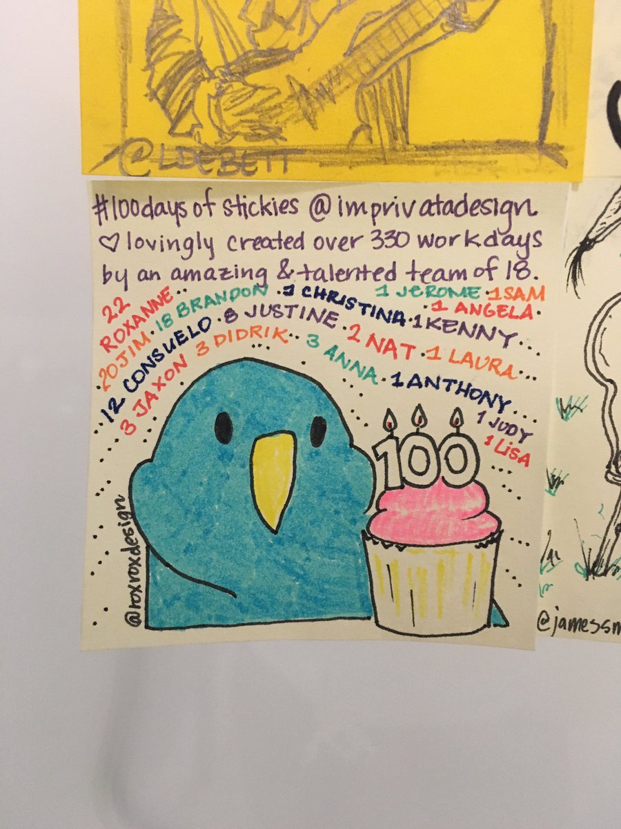 roxroxdesign's tweet photo. Day 100 of #100daysofstickies @imprivatadesign!!! It's done. So it's time to :partyparrot: https://t.co/1XOUHFSbdI