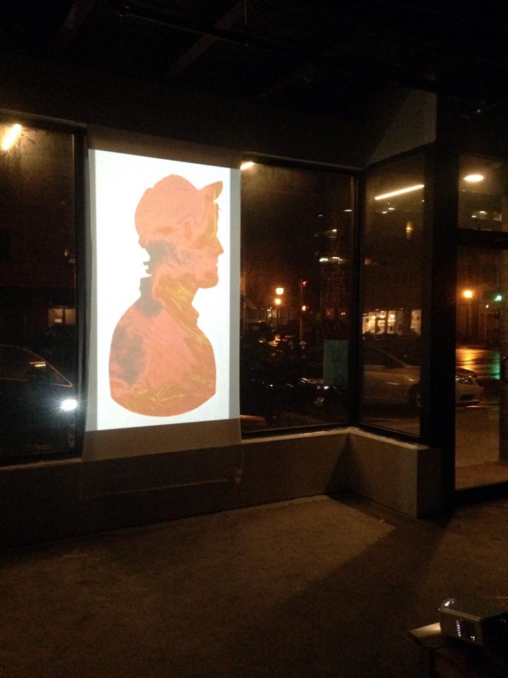 AshleyAnneClark's tweet photo. My video installation piece "Beneath the Surface" will be screening for one more time tonight outside of @BeanzEspresso 
Come check it out! https://t.co/tOadIykHCA