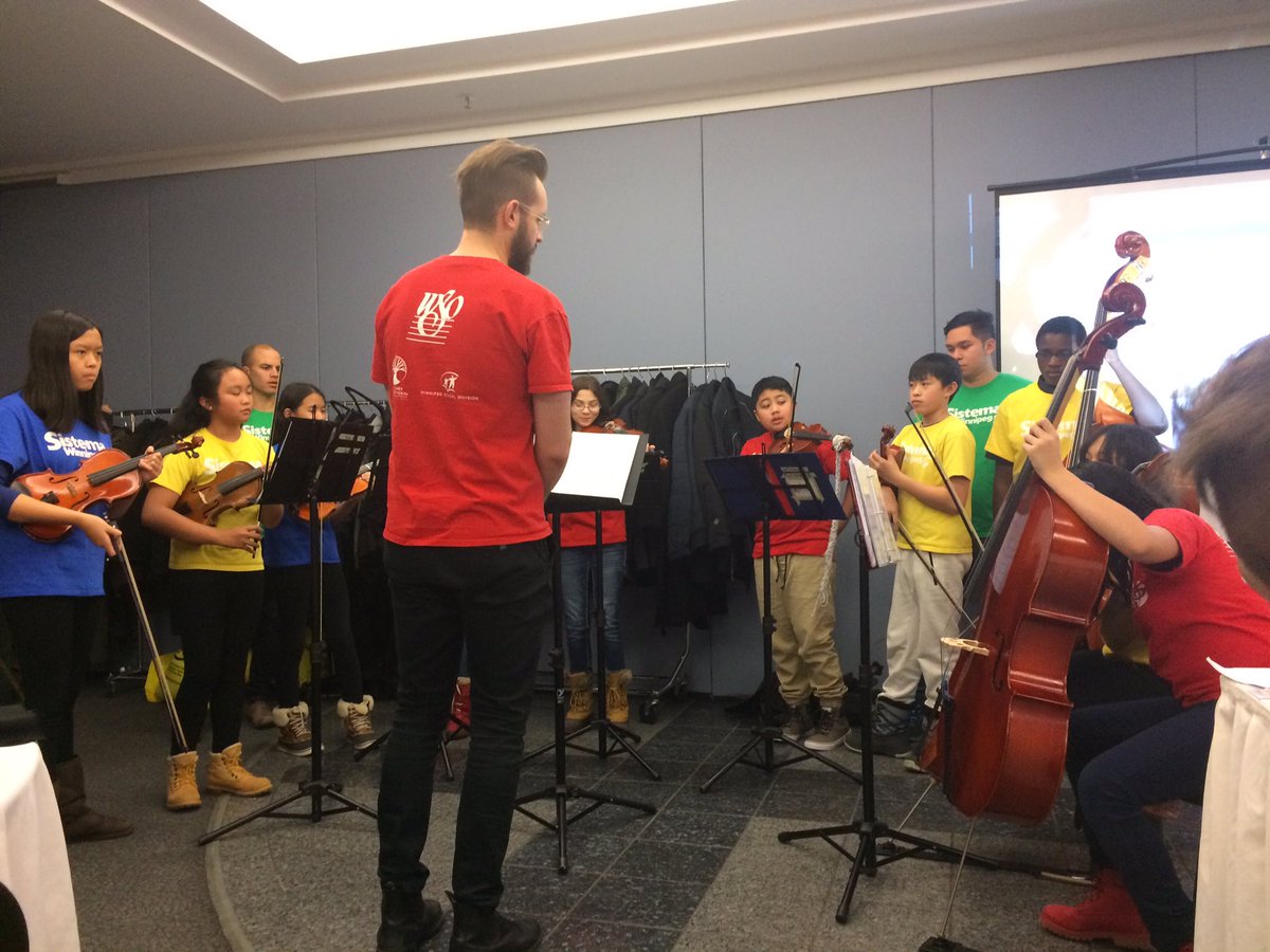 artalexander's tweet photo. .@wefityou what a great presentation by Trudy and the kids from the @WpgSymphony @wpgcoffeegurus 
@lisabestcare @first_aid_tips  @BeCohesive https://t.co/L30dP0frMt
