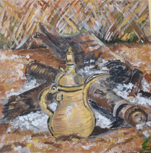 "Hot Tea" acrylic painting by Farah Coolman <a href="/facoolART/">FacoolART</a> artofday.com/wordpress/?p=7… #TwitterFirstFriday #tea #painting