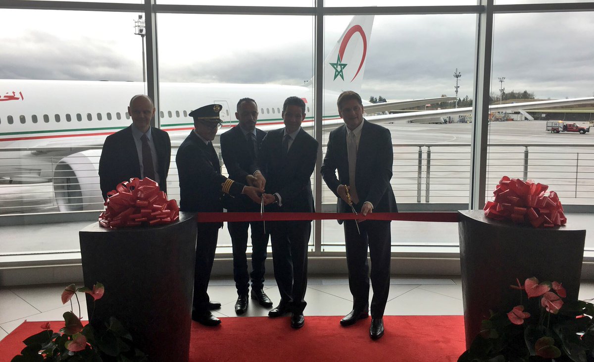airwaysmagazine's tweet photo. Congratulations @royalairmaroc, you've just signed, cut the ribbon and taken delivery of your fifth @BoeingAirplanes 787-8 Dreamliner! https://t.co/xifn2qFx77