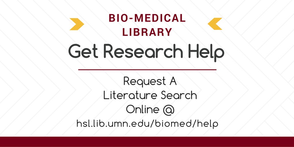 umnhsl's tweet photo. Request a literature search online! Another #InformationSolution @ #BioMedLib https://t.co/tFlmUbW0wV https://t.co/YDBJ2kON14