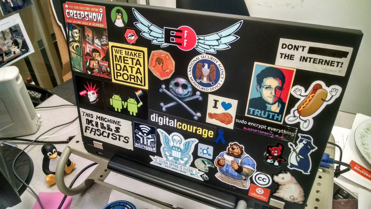 eff on twitter who doesn t enjoy a good laptop sticker collection
