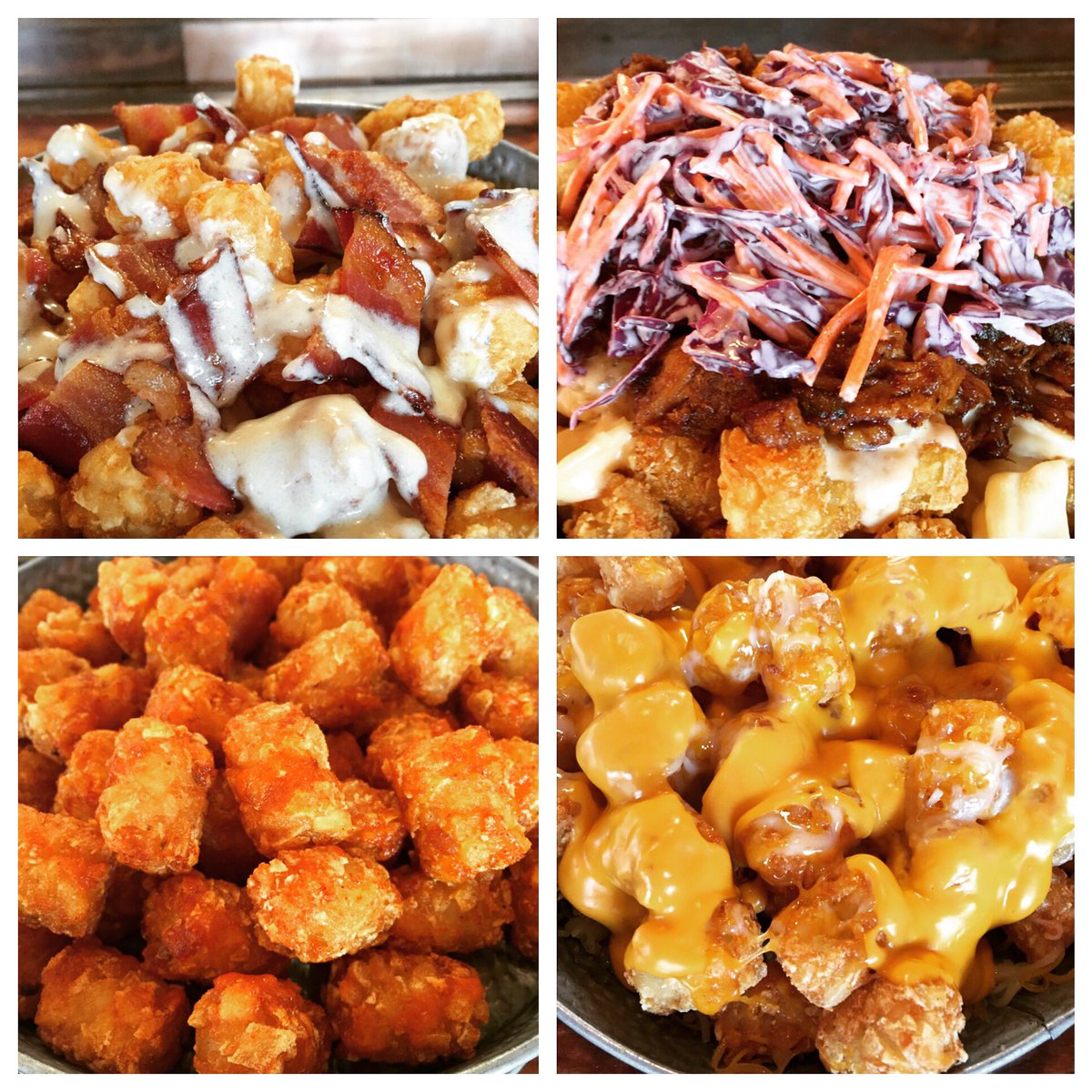 maddogsgourmet's tweet photo. Fun #Friday! You need some fun #tatertots #bacon #cheese #bbqmac #hottots #couvesmallbiz #vanWA #vancouverwa https://t.co/6TIheRtdNB