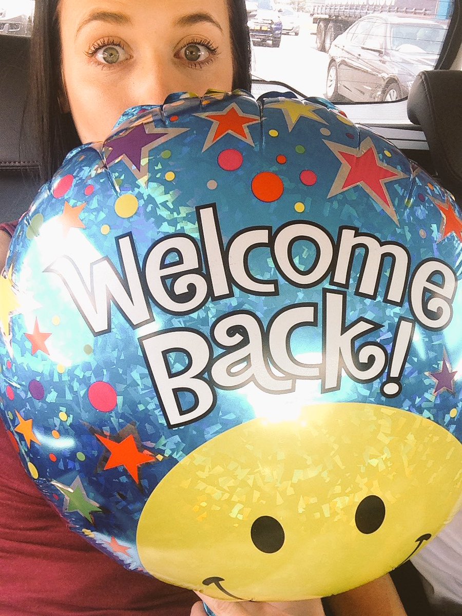 Love my balloon from my bestie . So happy to be back with my terrible twin ❤️