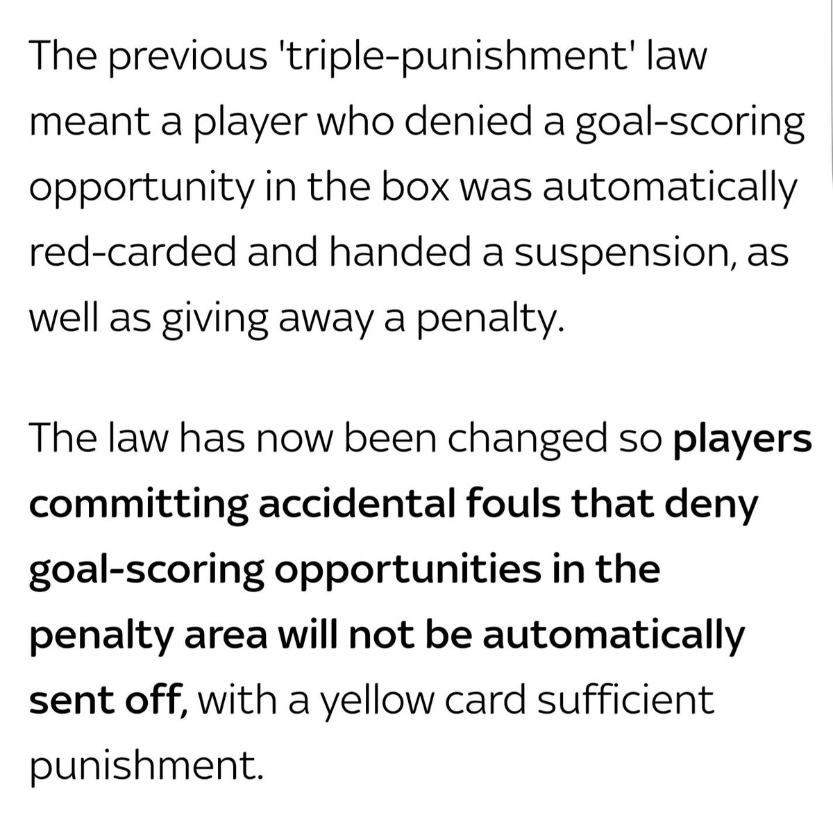 Mark__Bright's tweet photo. The new penalty law. Work it out for yourself. 
#ForestNewcastle https://t.co/T03ESVtBLt